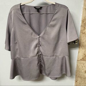 Express Button Front Peplum Top size XL